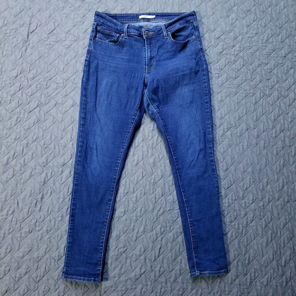 Levis Jeans Womens 31x30 Blue 711 Skinny Slim‎ Fit Dark Wash American Denim